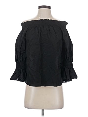 7 For All Mankind 3/4 Sleeve Silk Top (view 1)