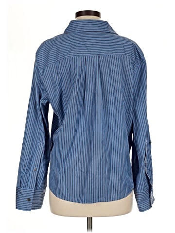 Madewell Easy Y-Neck Button-Up Shirt in Poplin (view 2)