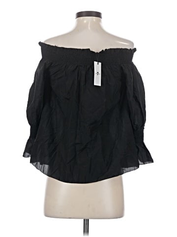 7 For All Mankind 3/4 Sleeve Silk Top (view 2)