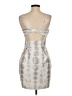 Walter 100% Polyester Polka Dots White Silver Cocktail Dress Size 4 - photo 2