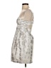 Walter 100% Polyester Polka Dots White Silver Cocktail Dress Size 4 - photo 5