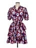 Aqua 100% Polyester Print Blue Cocktail Dress Size M - photo 1