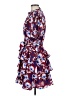 Aqua 100% Polyester Print Blue Cocktail Dress Size M - photo 5