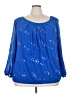 NY Collection 100% Polyester Blue 3/4 Sleeve Blouse Size 3X - photo 1