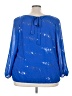NY Collection 100% Polyester Blue 3/4 Sleeve Blouse Size 3X - photo 2