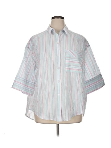 Foxcroft 3/4 Sleeve Button-Down Shirt (view 1)