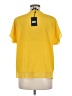 DKNY 100% Polyester Yellow Short Sleeve Blouse Size M - photo 2