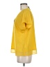 DKNY 100% Polyester Yellow Short Sleeve Blouse Size M - photo 5