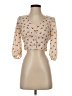 Sienna Sky 100% Polyester Tan 3/4 Sleeve Blouse Size XS - photo 1