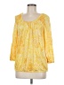 MICHAEL Michael Kors Yellow 3/4 Sleeve Blouse Size M - photo 1