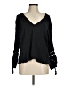 Robin Piccone 100% Cotton Black Long Sleeve Blouse Size M - photo 1