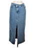 Happily Grey Blue Denim Skirt Size 7 - photo 1