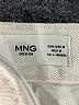 MNG 100% Cotton Solid White Denim Skirt Size M - photo 4