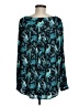 Ann Taylor LOFT 100% Polyester Teal Long Sleeve Blouse Size M - photo 2