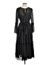 MICHAEL Michael Kors 100% Polyester Polka Dots Black Casual Dress Size L - photo 1
