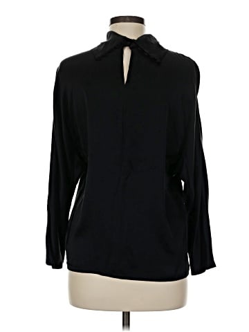 Linda Allard Ellen Tracy Long Sleeve Silk Top (view 2)