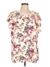 Shein Ivory Short Sleeve Blouse Size 2X - photo 1