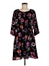Forever 21 100% Polyester Print Black Casual Dress Size M - photo 1