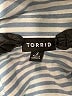 Torrid Stripes Blue 3/4 Sleeve Button-Down Shirt Size 3X Plus (3) - photo 7