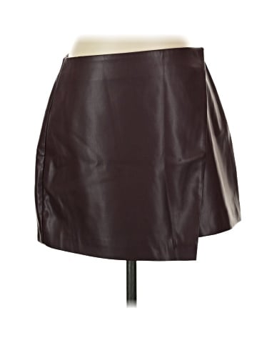 Open Edit Faux Leather Skirt (view 1)