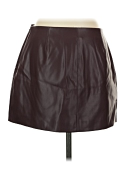 Open Edit Faux Leather Skirt (view 2)