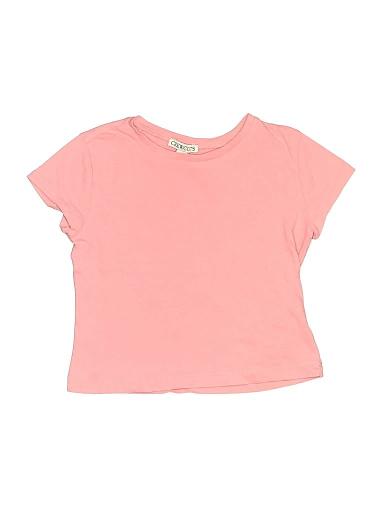 Pre-owned Crewcuts Kids' Short Sleeve T-shirt In Pink
