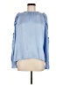 Ann Taylor LOFT 100% Polyester Blue Long Sleeve Blouse Size M - photo 1
