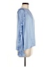 Ann Taylor LOFT 100% Polyester Blue Long Sleeve Blouse Size M - photo 4