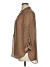Tacera 100% Polyester Chevron-herringbone Brown Long Sleeve Blouse Size XL - photo 5