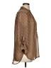 Tacera 100% Polyester Chevron-herringbone Brown Long Sleeve Blouse Size XL - photo 4