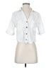 Zara White 3/4 Sleeve Button-Down Shirt Size S - photo 1