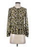 Madewell 100% Polyester Floral Blue Yellow Long Sleeve Blouse Size XXS - photo 1