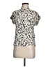 Rails Animal Print Ivory Short Sleeve Blouse Size M - photo 1