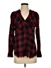 Rails Plaid Burgundy Long Sleeve Blouse Size XS - photo 1