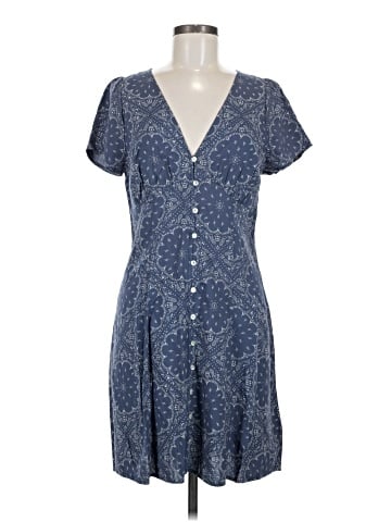 Madewell Shirred Button-Front Mini Dress (view 1)