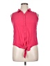 And Pink Sleeveless Button-Down Shirt Size 16 - photo 1