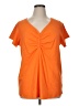 Roaman's 100% Cotton Orange Short Sleeve Top Size 14 (M) - photo 1