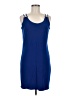 SOHO Apparel Ltd Solid Blue Casual Dress Size M - photo 1