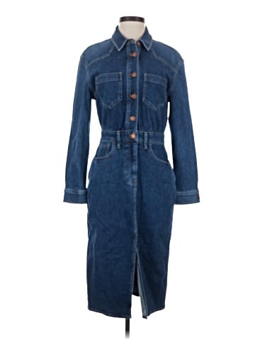 Madewell Denim Western Midi Shirtdress in Laselle Wash (view 1)
