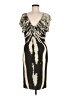 Heike Jarick Graphic Black Cocktail Dress Size 8 - photo 1