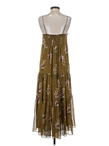 Madewell Cami Tier Midi Dress in Metallic Classic Corsage (view 2)