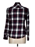 Sandra Ingrish 100% Cotton Plaid Burgundy Long Sleeve Button-Down Shirt Size L - photo 2