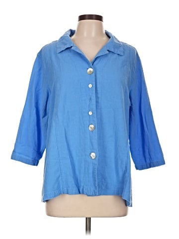 Lulu-B 3/4 Sleeve Button-Down Shirt (view 1)