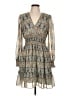 Max Studio 100% Polyester Paisley Gray Casual Dress Size L - photo 1
