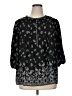 Max Studio 100% Polyester Floral Black 3/4 Sleeve Blouse Size 1X - photo 1
