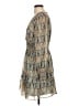 Max Studio 100% Polyester Paisley Gray Casual Dress Size L - photo 5