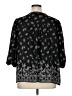 Max Studio 100% Polyester Floral Black 3/4 Sleeve Blouse Size 1X - photo 2