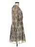 Max Studio 100% Polyester Paisley Gray Casual Dress Size L - photo 4