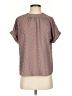 Shein Polka Dots Brown Short Sleeve Blouse Size 4 - photo 1