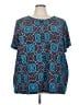 East5th Blue Short Sleeve Blouse Size 4X - photo 1